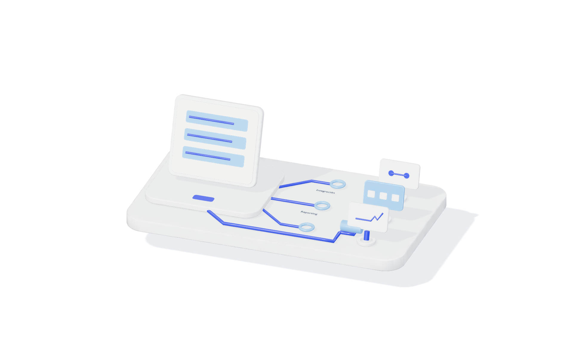 Una solicitud comprueba integración y automatización, queda registrada y actualiza reporting